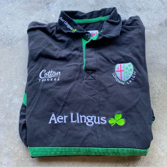 Vintage Y2K London Irish Rugby Jersey Cotton Trader 2000-2001 The Exiles XL - Picture 1 of 10